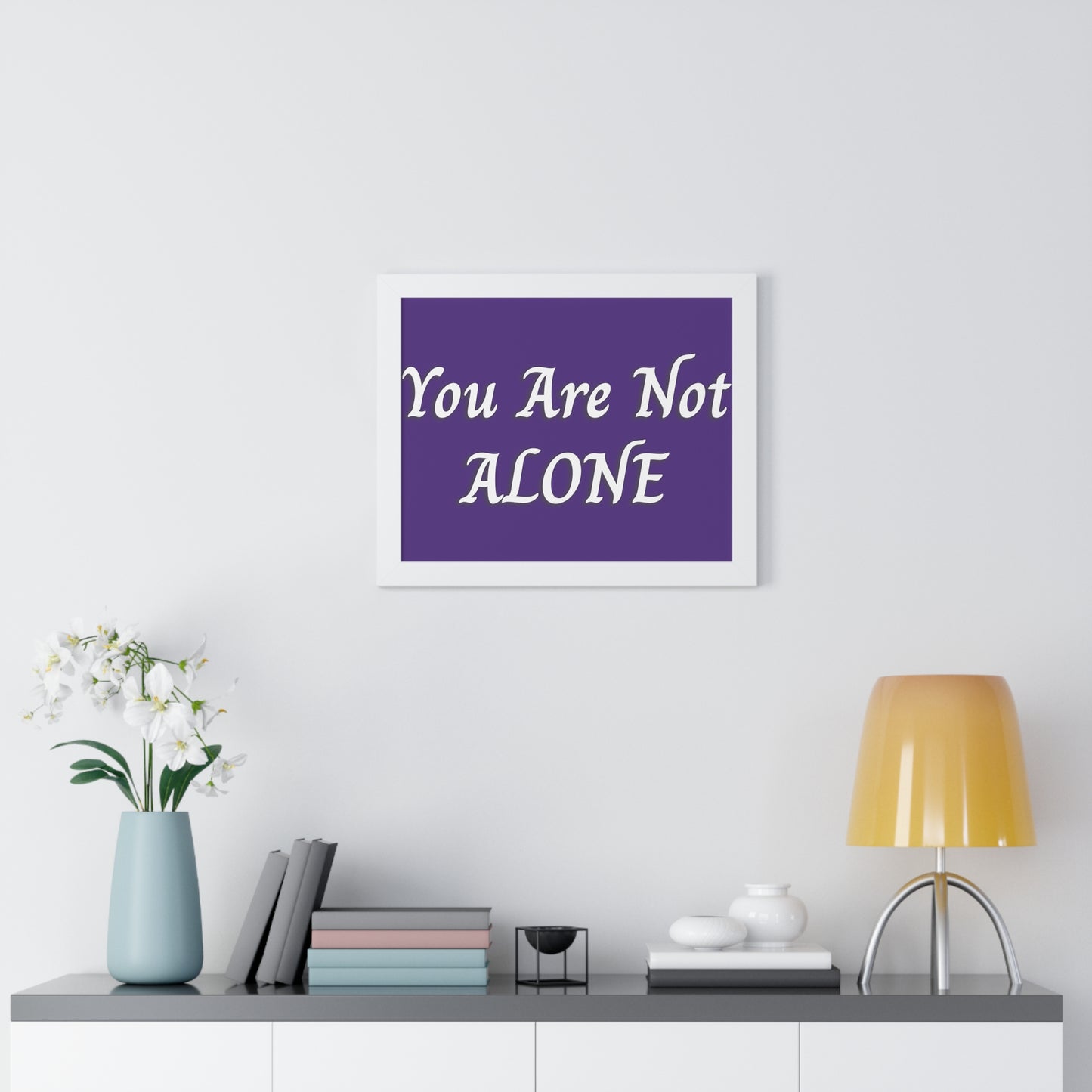 You Are Not Alone Framed Horizontal Poster