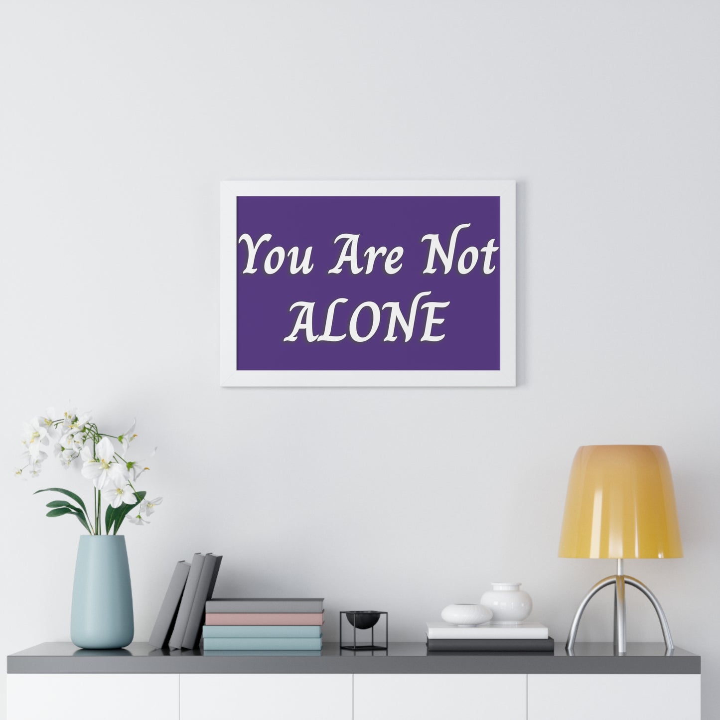 You Are Not Alone Framed Horizontal Poster