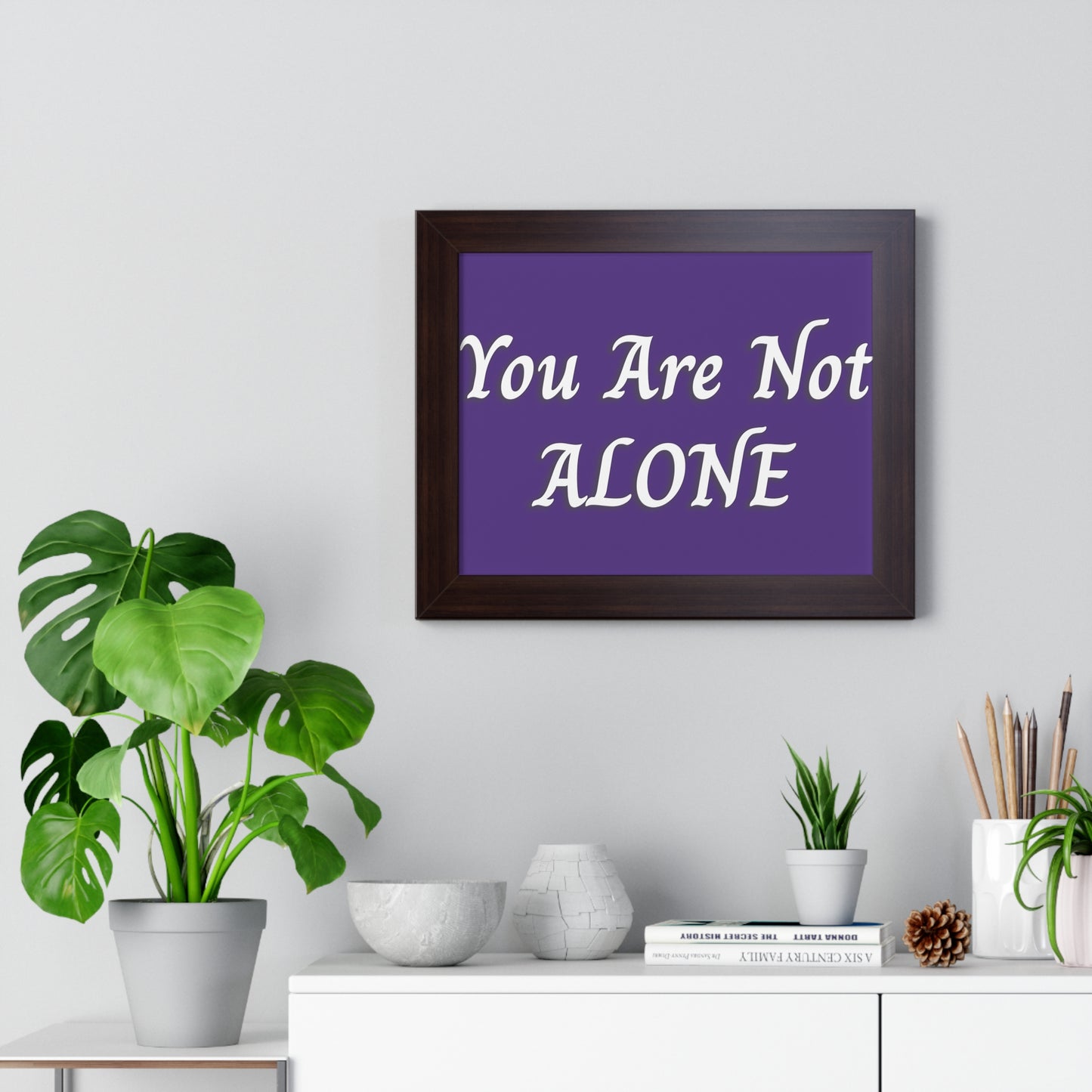 You Are Not Alone Framed Horizontal Poster
