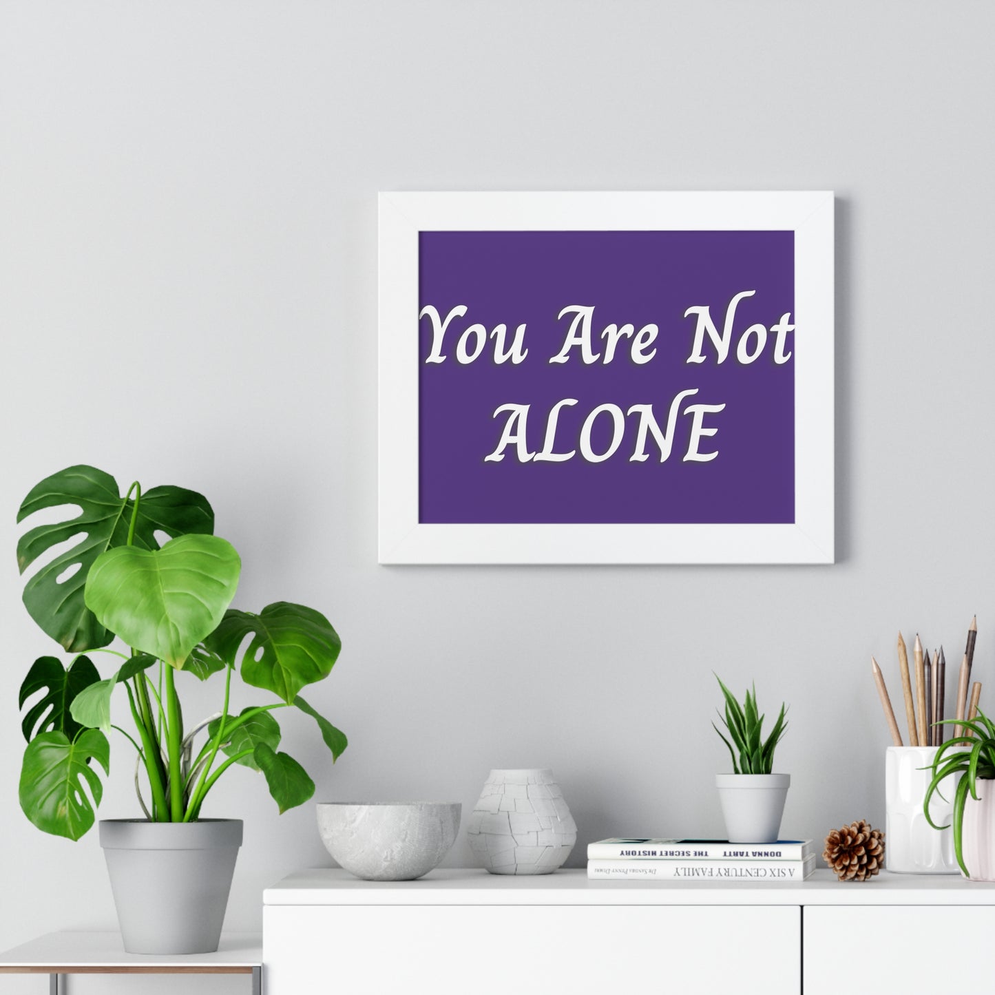 You Are Not Alone Framed Horizontal Poster