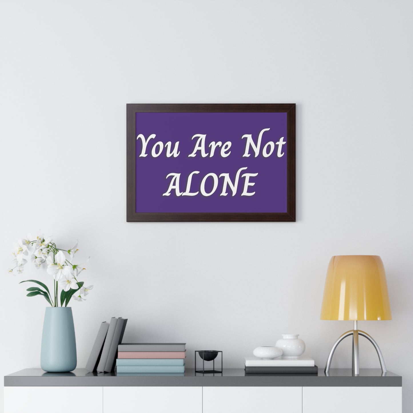 You Are Not Alone Framed Horizontal Poster