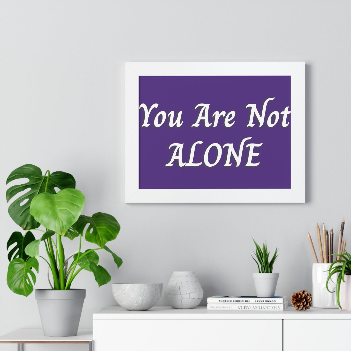 You Are Not Alone Framed Horizontal Poster