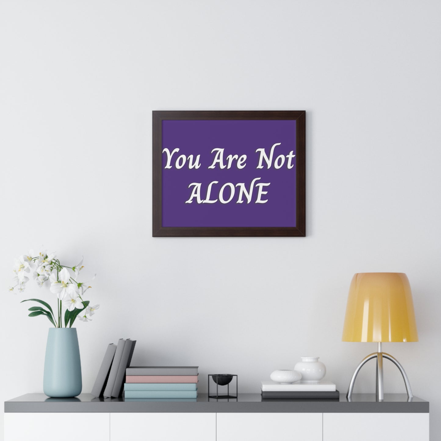 You Are Not Alone Framed Horizontal Poster