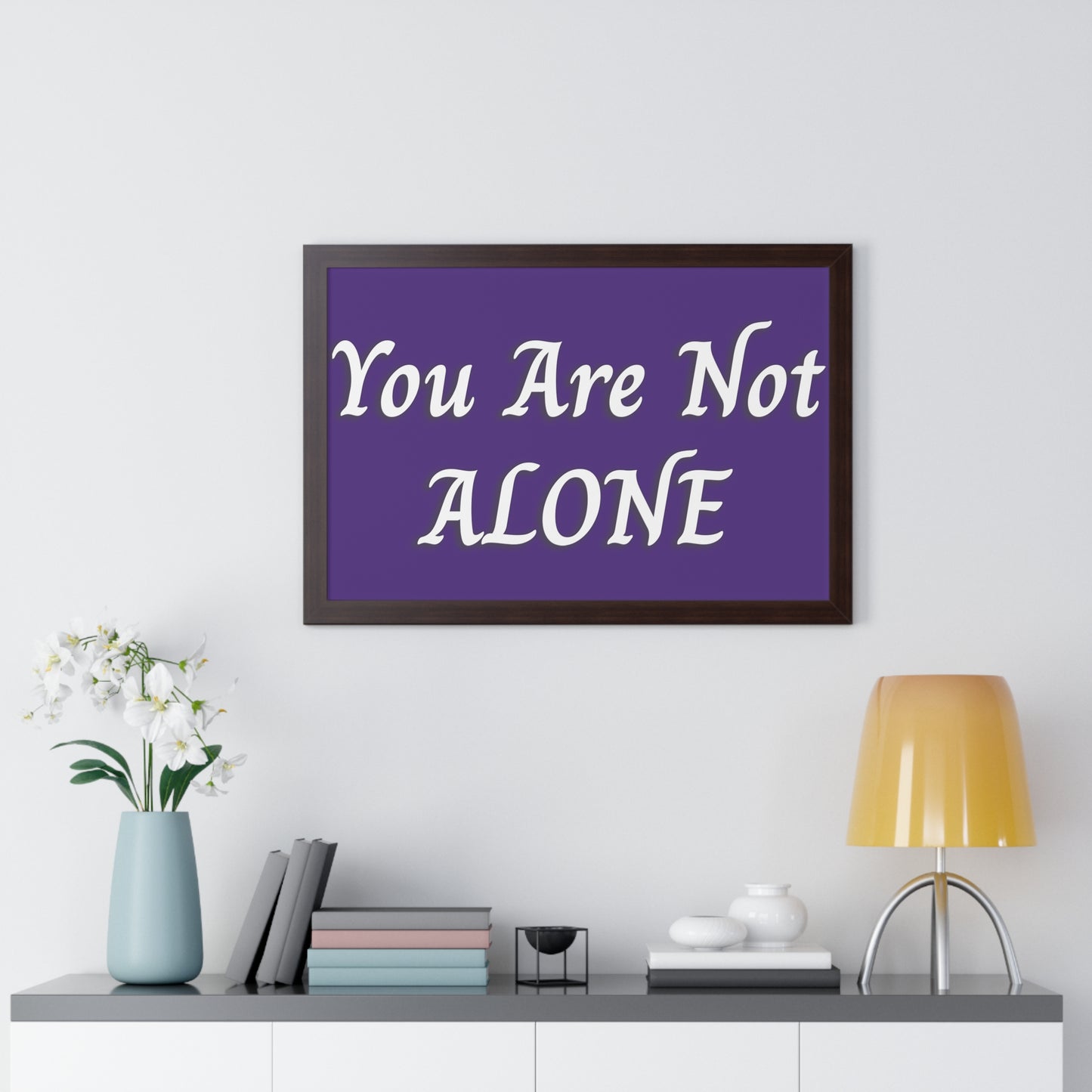 You Are Not Alone Framed Horizontal Poster