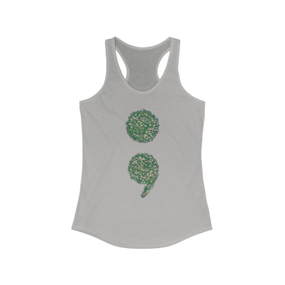 Flowers Semi-Colon Women's Ideal Racerback Tank