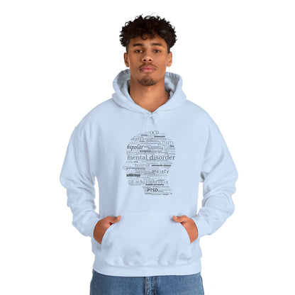 Mental Disorder Silhouette Heavy Blend™ Hooded Sweatshirt