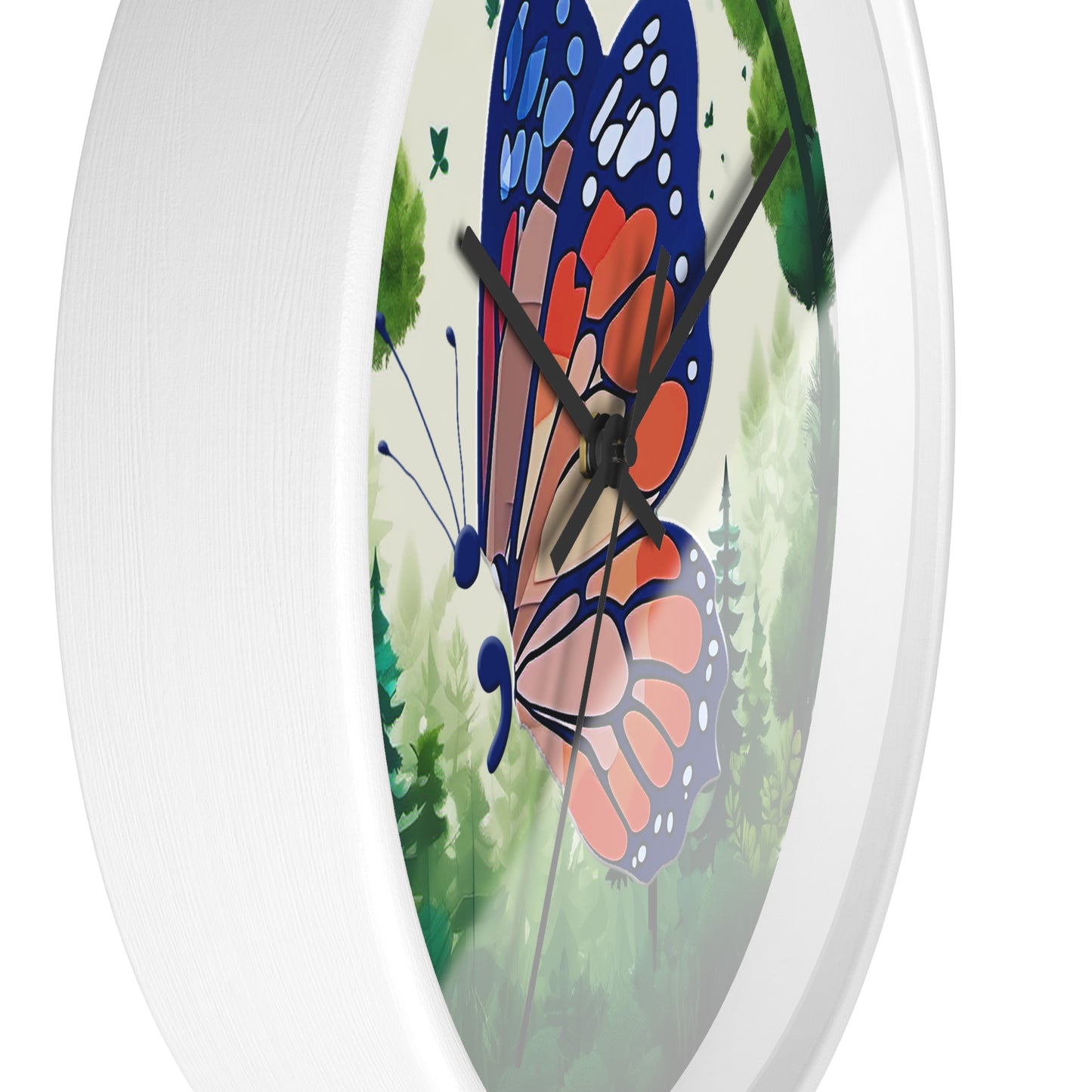 Semi-Colon Butterfly Wall Clock