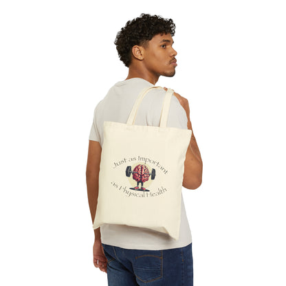 Mental Health Muscle Cotton Canvas Tote Bag