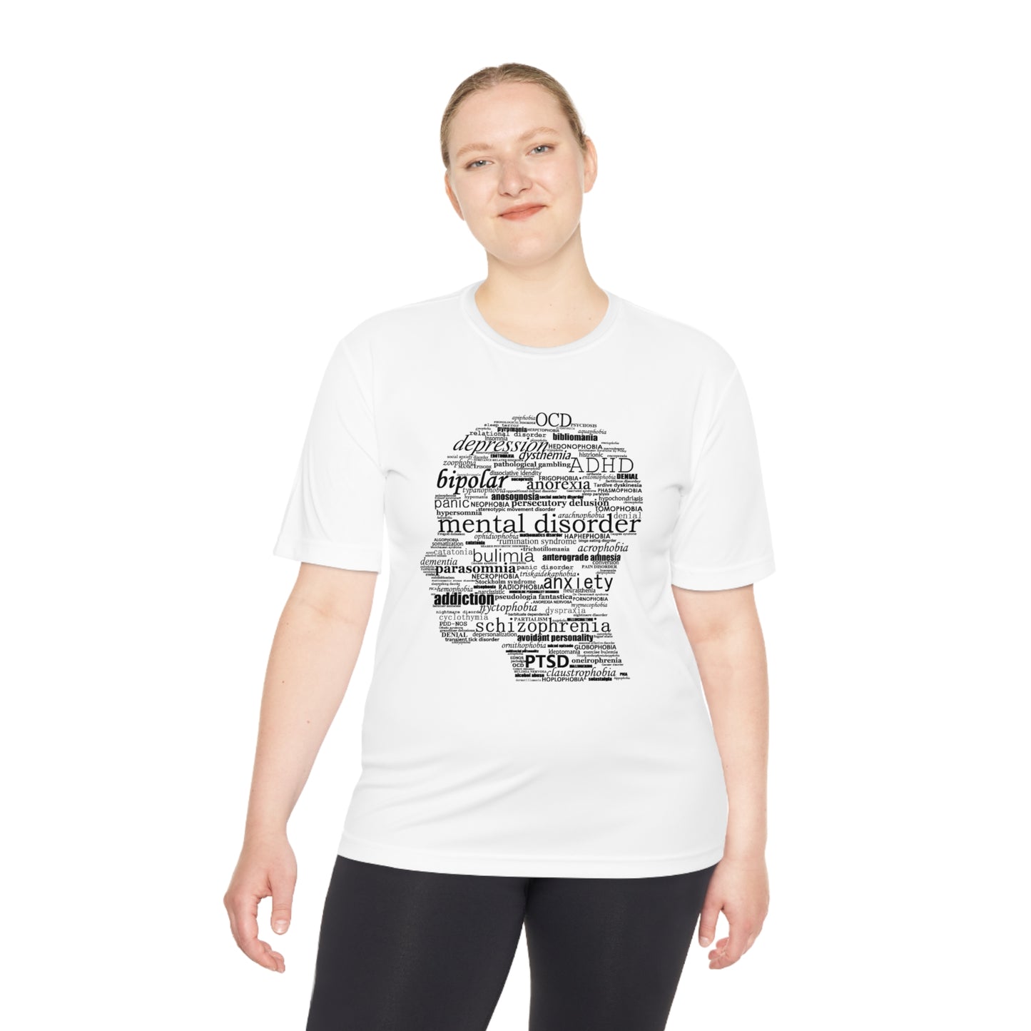 Mental Disorder Silhouette Moisture Wicking Tee