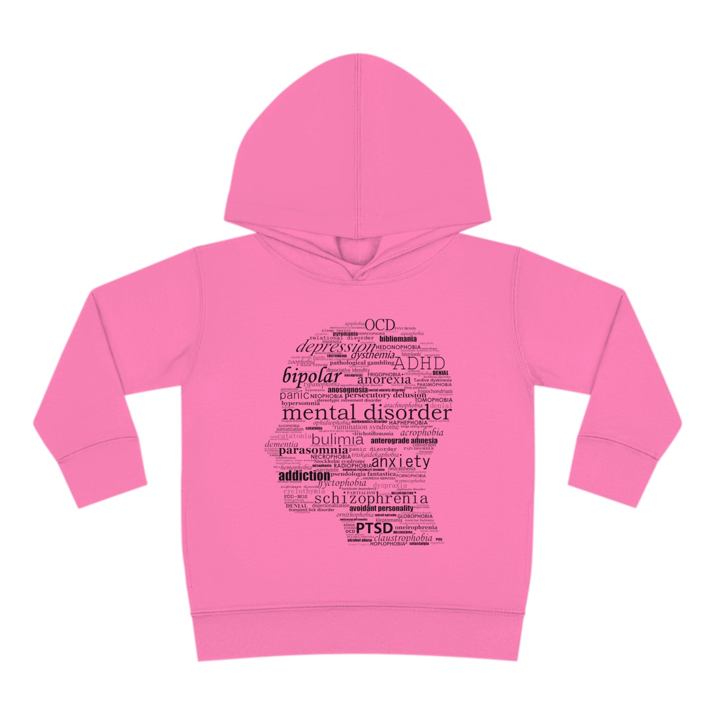 Mental Disorder Silhouette Pullover Fleece Hoodie