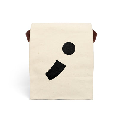 Semi-Colon ; Canvas Lunch Bag With Strap