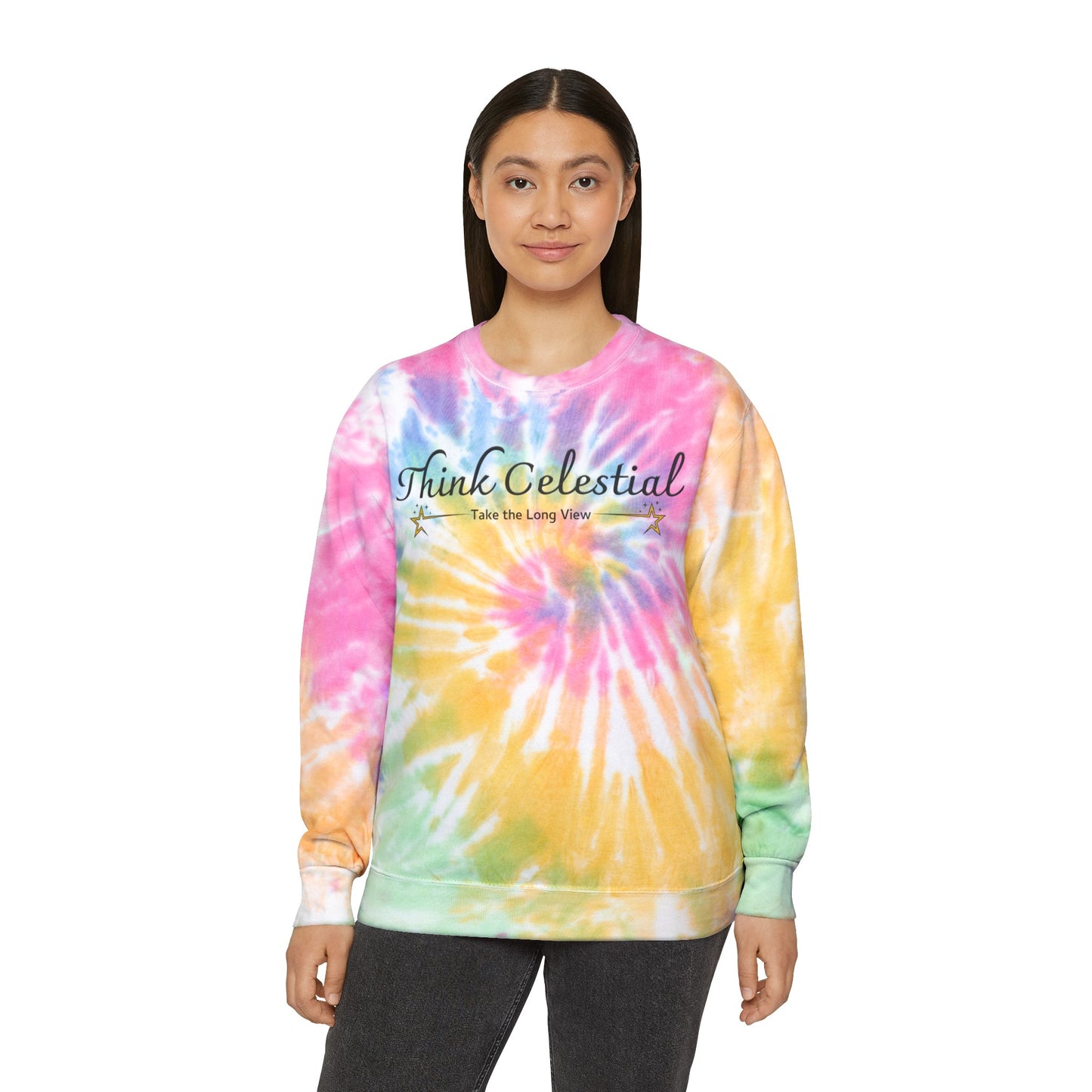 Think Celestial Unisex Tie-Dye Sweatshirt