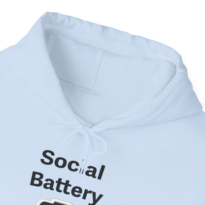 Social Battery Low Heavy Blend™ Hooded Sweatshirt