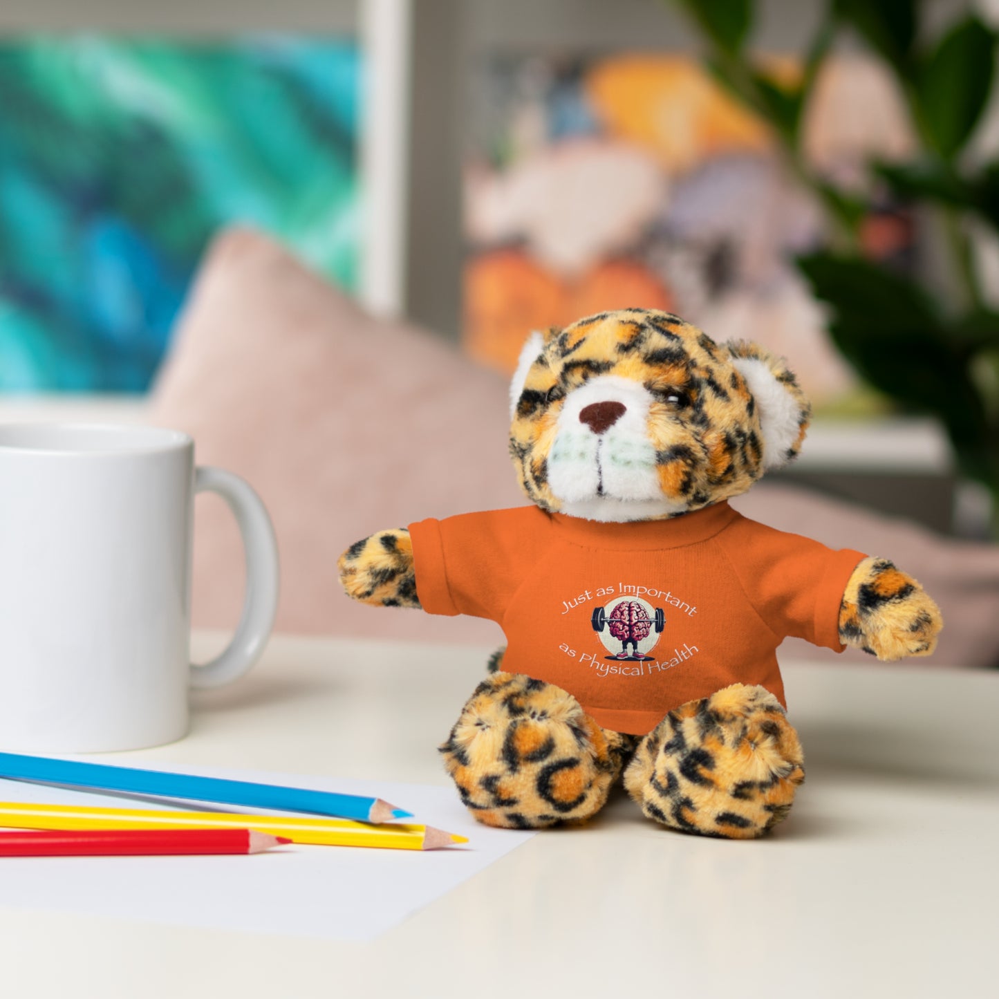 Mental Health Muscle Stuffed Animals with Tee