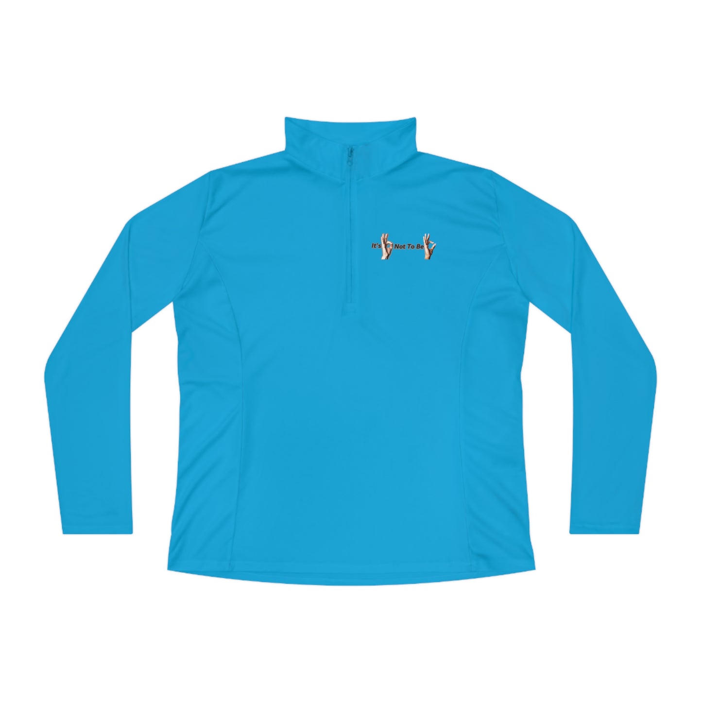 It's OK Not To Be OK Hands Ladies Quarter-Zip Pullover