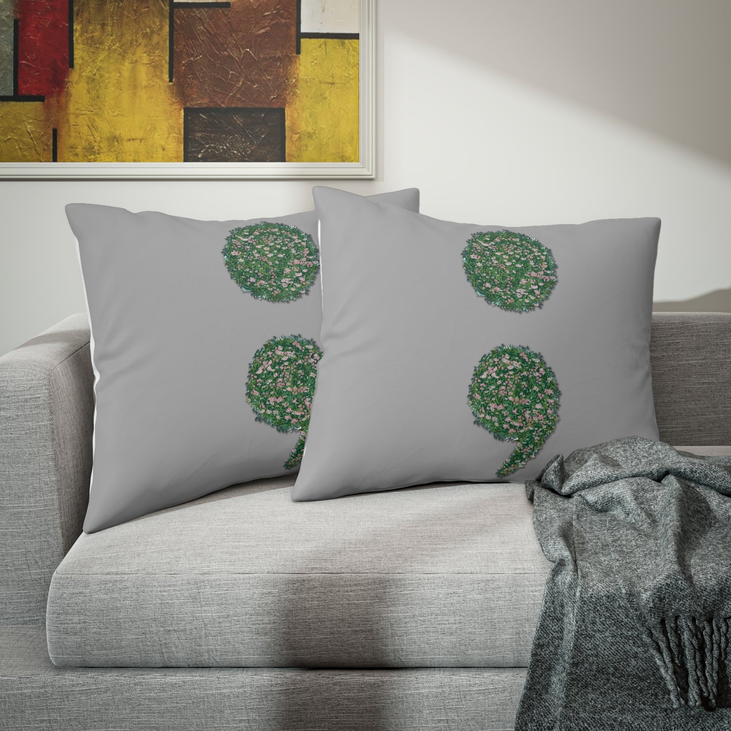 Flowers Semi-Colon Pillow Sham