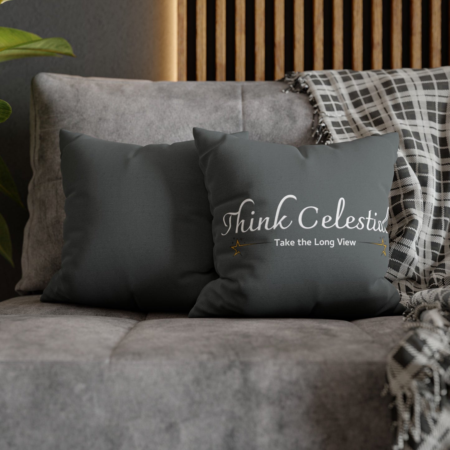 Think Celestial Spun Polyester Square Pillowcase