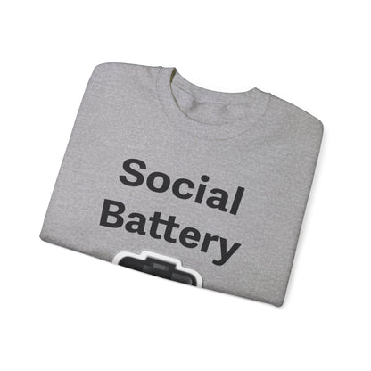 Social Battery Low Unisex Heavy Blend™ Crewneck Sweatshirt