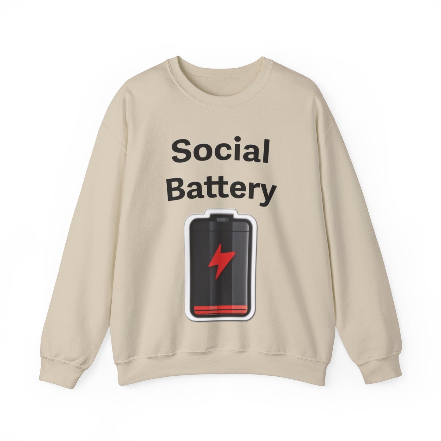 Social Battery Low Unisex Heavy Blend™ Crewneck Sweatshirt