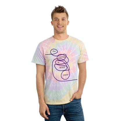 The Journey is Never Linear Tie-Dye Tee, Spiral