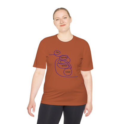 The Journey is Never Linear Moisture Wicking Tee