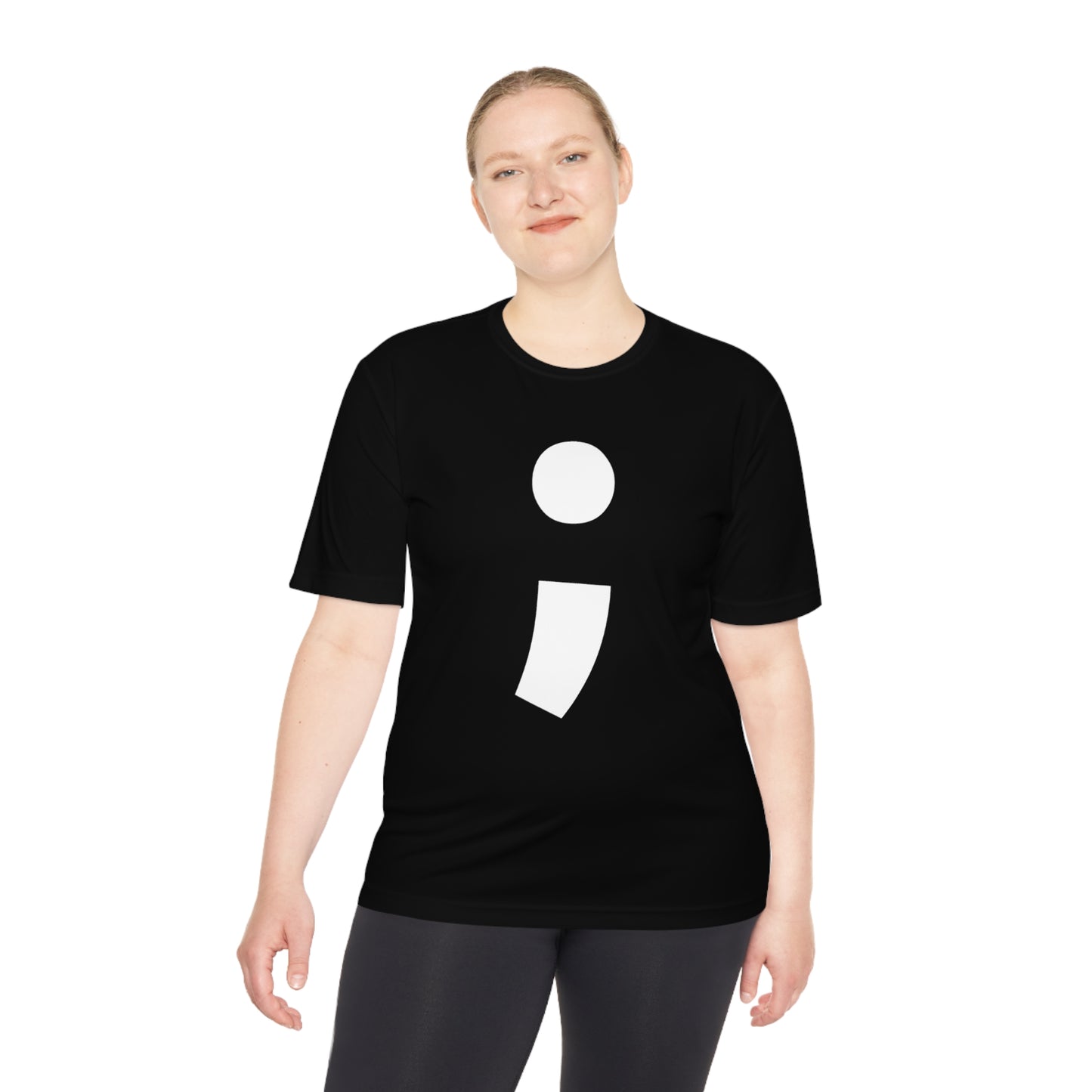 Semi-Colon ; Moisture Wicking Tee