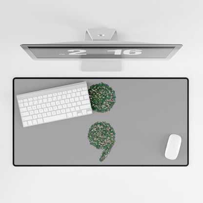 Flowers Semi-Colon Desk Mats