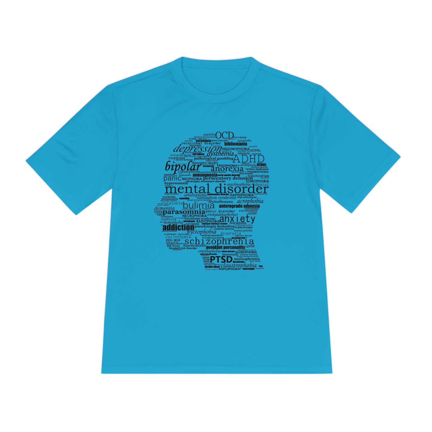 Mental Disorder Silhouette Moisture Wicking Tee