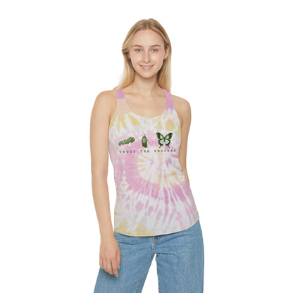 Trust The Process Tie Dye Racerback Tank Top