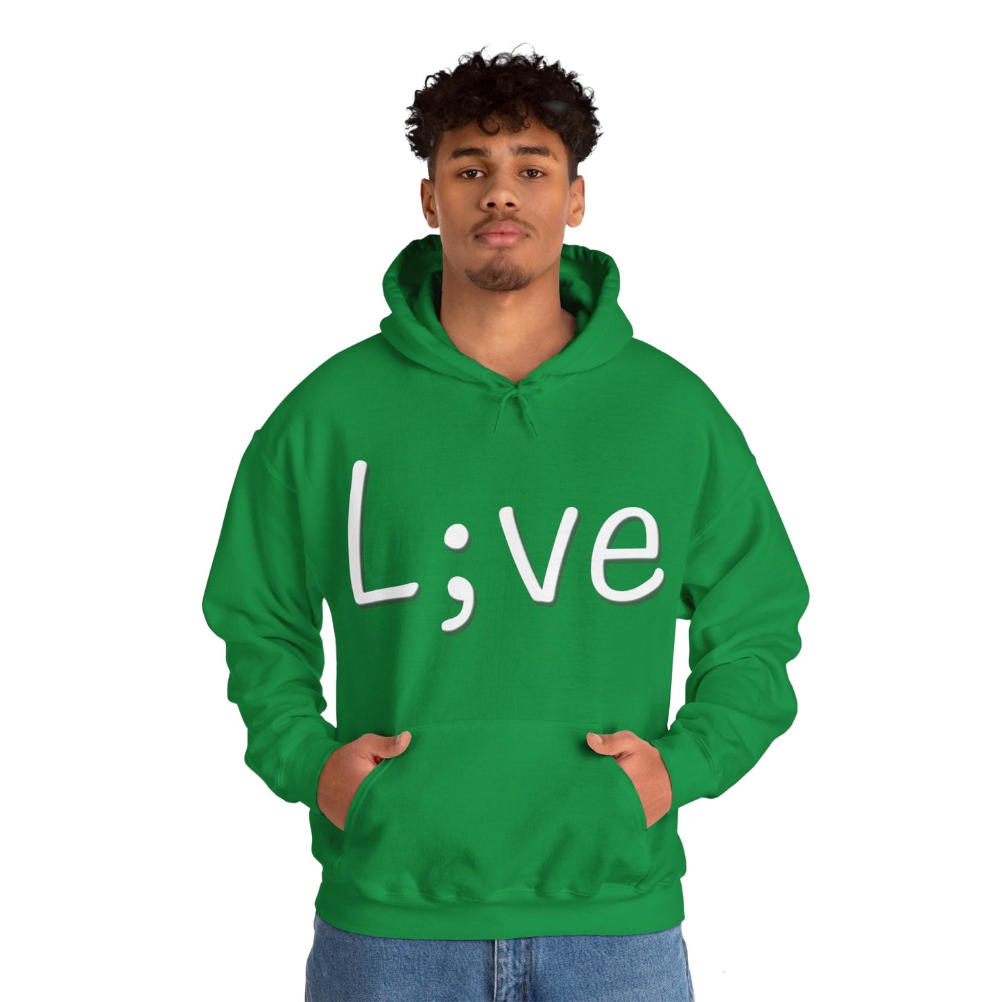 Semi-Colon L;ve Heavy Blend™ Hooded Sweatshirt