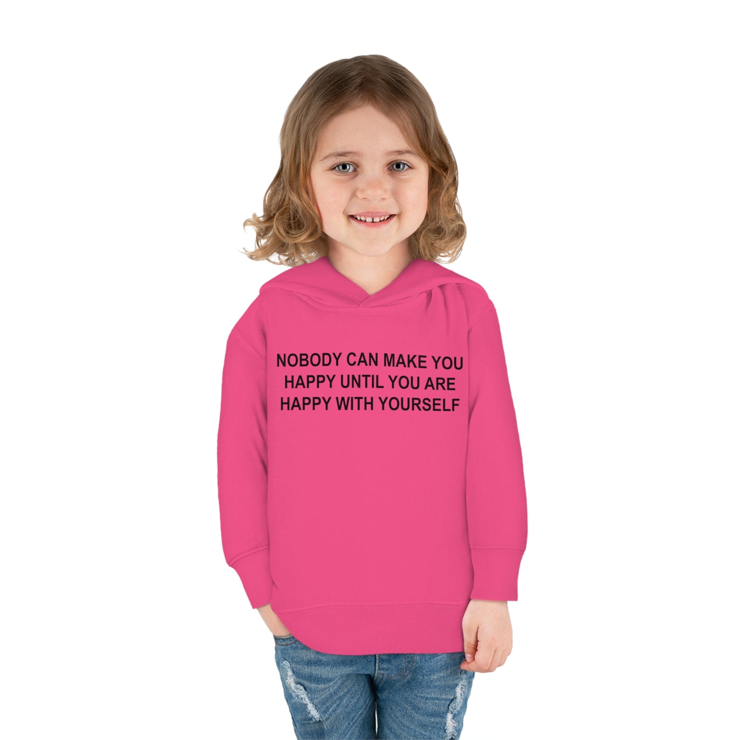 Happy with Yourself Toddler Pullover Fleece Hoodie