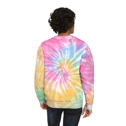 Positivity is a Superpower Female Superhero Unisex Tie-Dye Sweatshirt