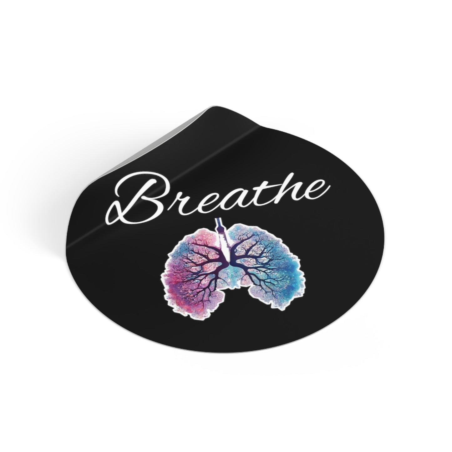 Breathe Round Vinyl Stickers