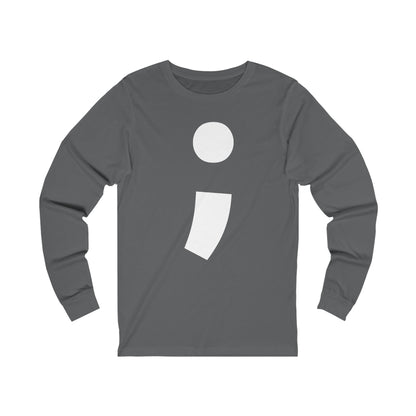 Semi-Colon ; Jersey Long Sleeve Tee