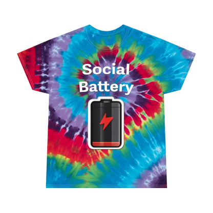 Social Battery Low Tie-Dye Tee, Spiral