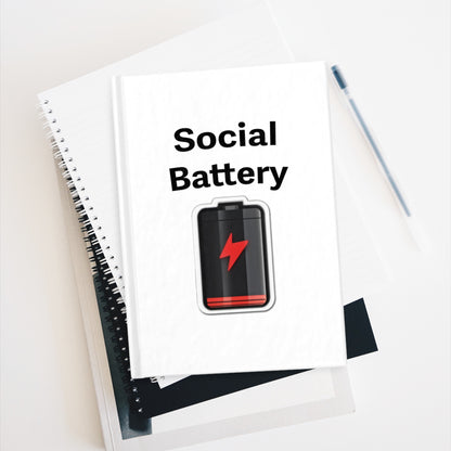 Social Battery Low Journal - Ruled Line