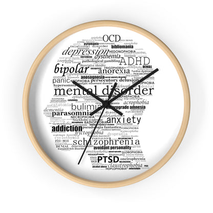 Mental Disorder Silhouette Wall Clock