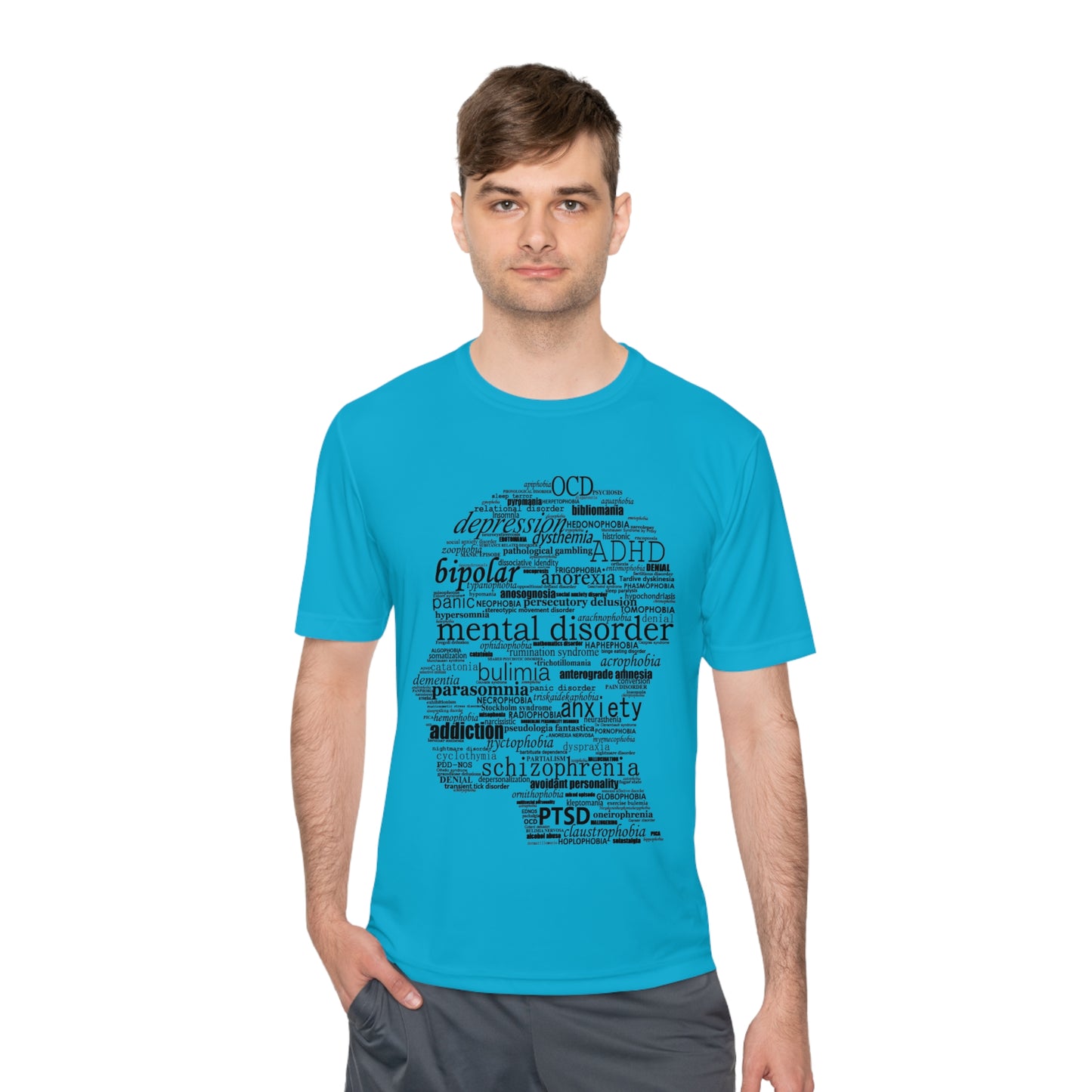 Mental Disorder Silhouette Moisture Wicking Tee