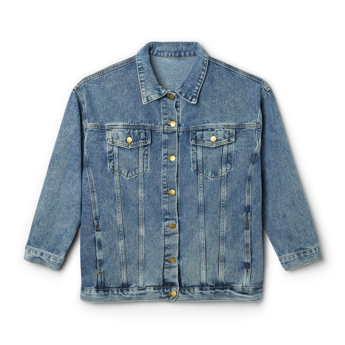 Flowers Semi-Colon Women's Denim Jacket