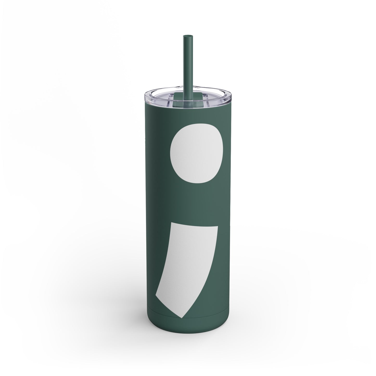 Semi-Colon ; Skinny Matte Tumbler, 20oz