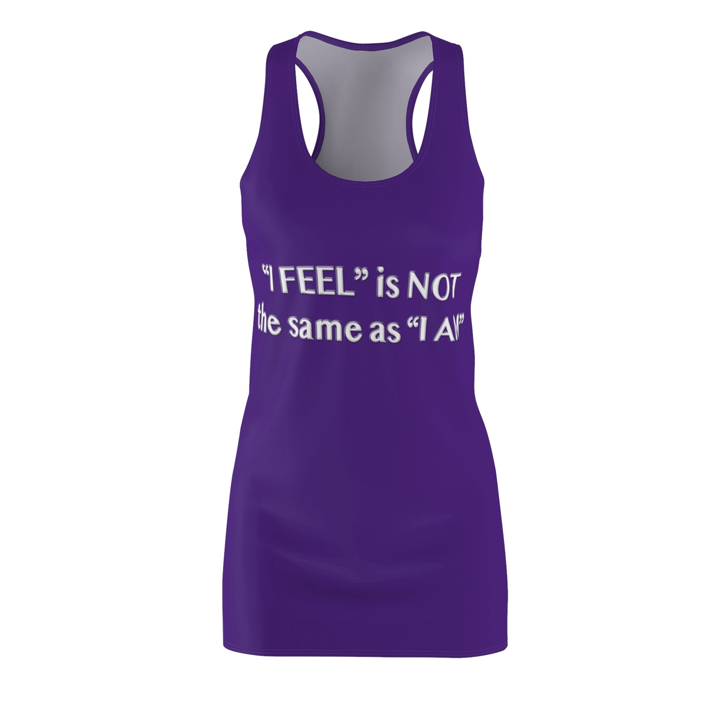 I Feel is Not the same as I Am Women's Cut & Sew Racerback Dress (AOP)