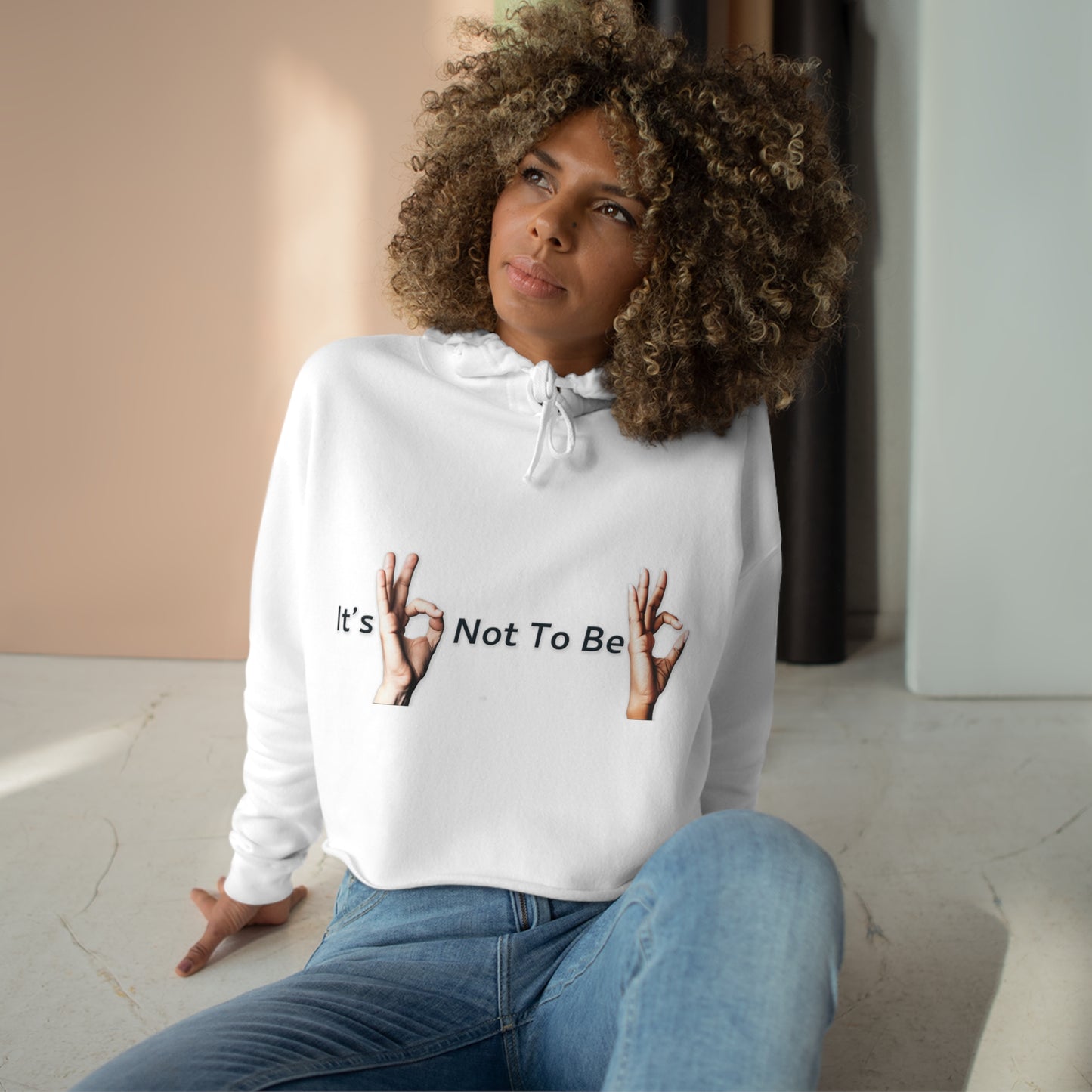 It's OK Not To Be OK Hands Crop Hoodie