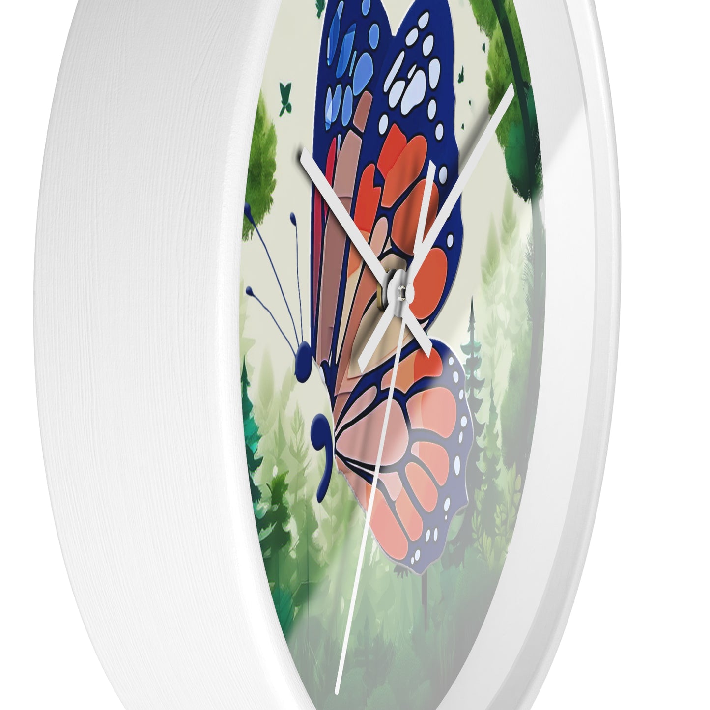 Semi-Colon Butterfly Wall Clock