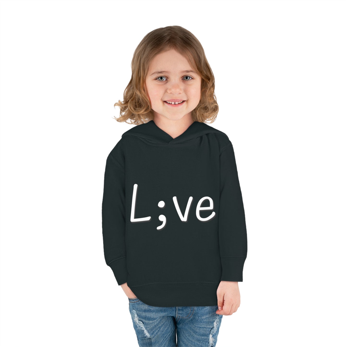 Semi-Colon L;ve Toddler Pullover Fleece Hoodie