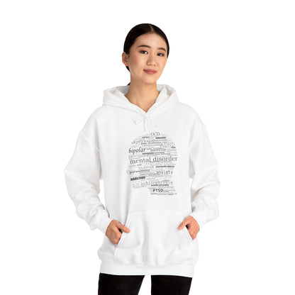 Mental Disorder Silhouette Heavy Blend™ Hooded Sweatshirt