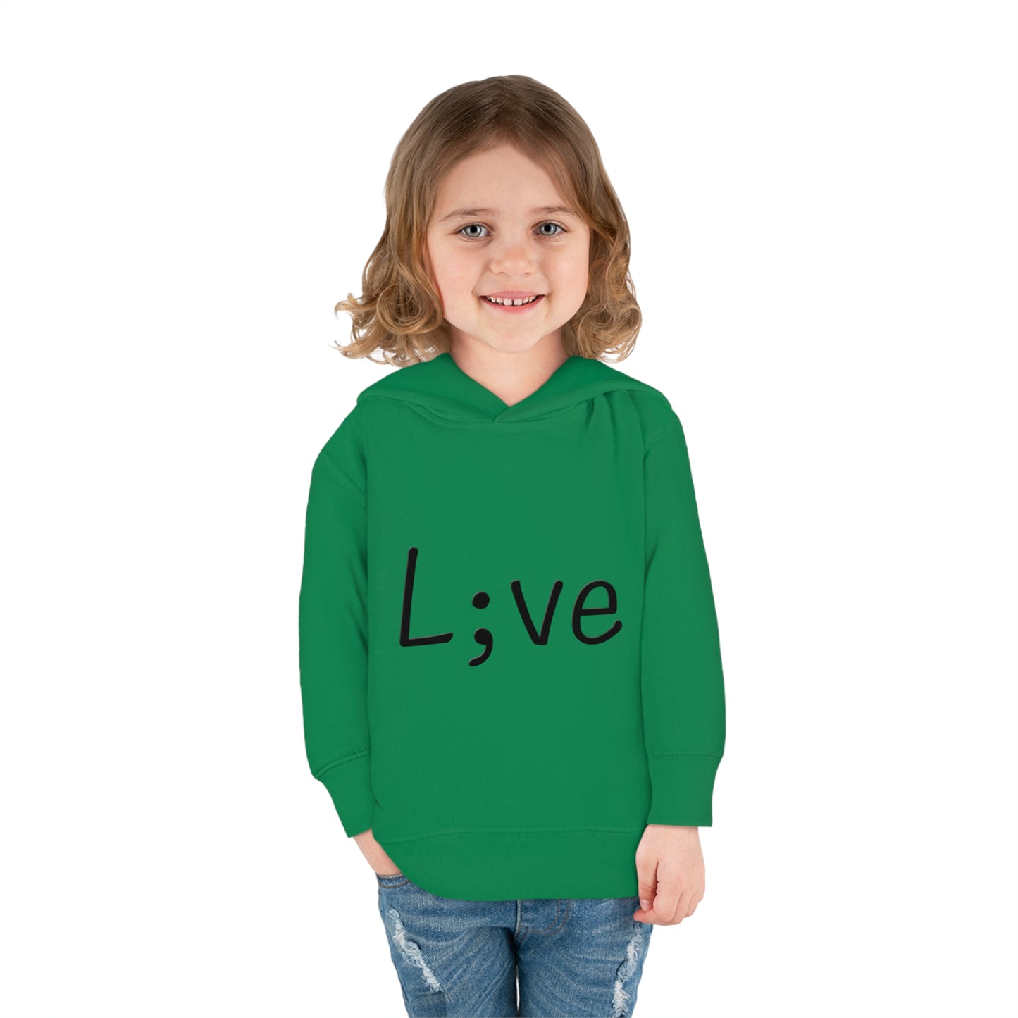 Semi-Colon L;ve Toddler Pullover Fleece Hoodie