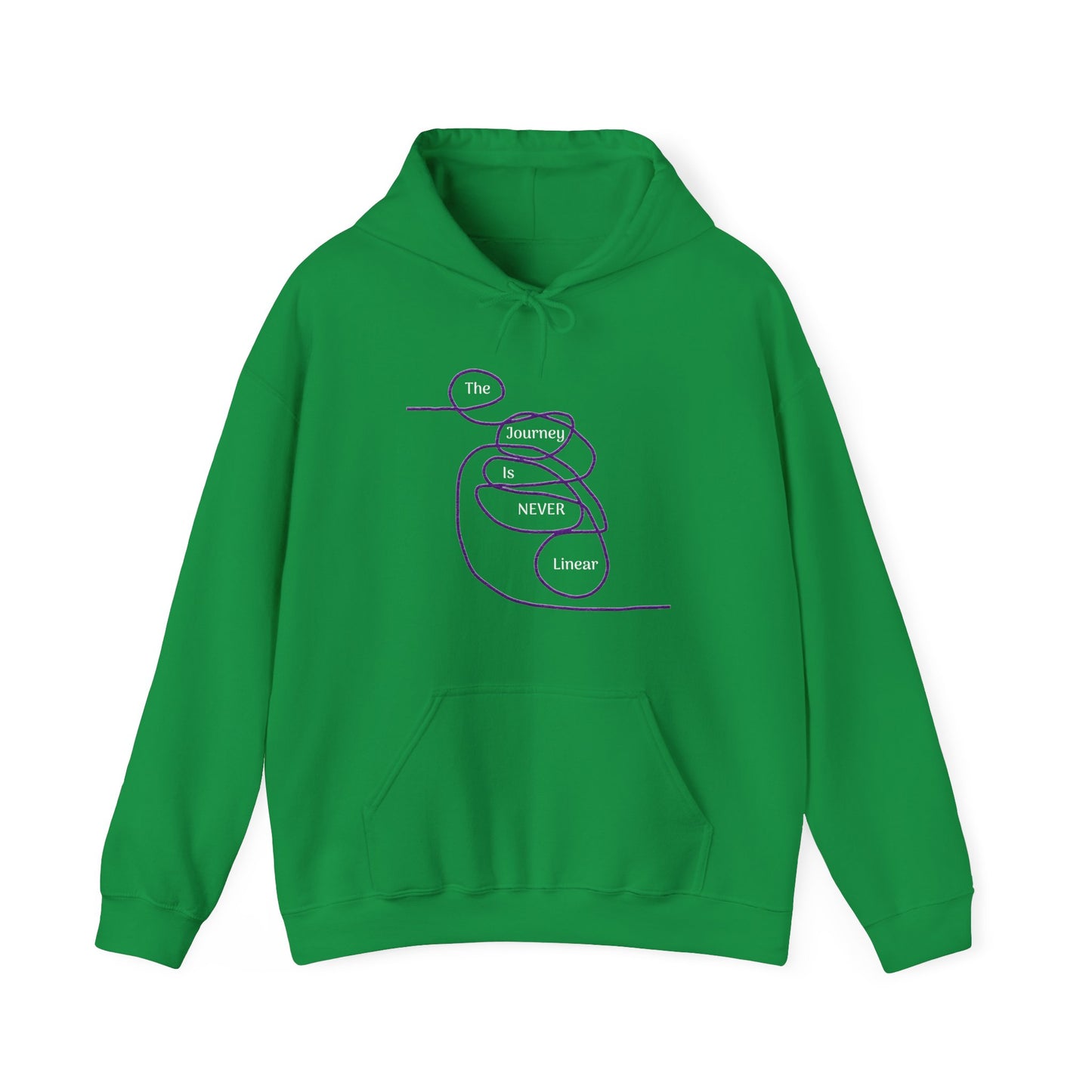 The Journey is Never Linear Heavy Blend™ Hooded Sweatshirt