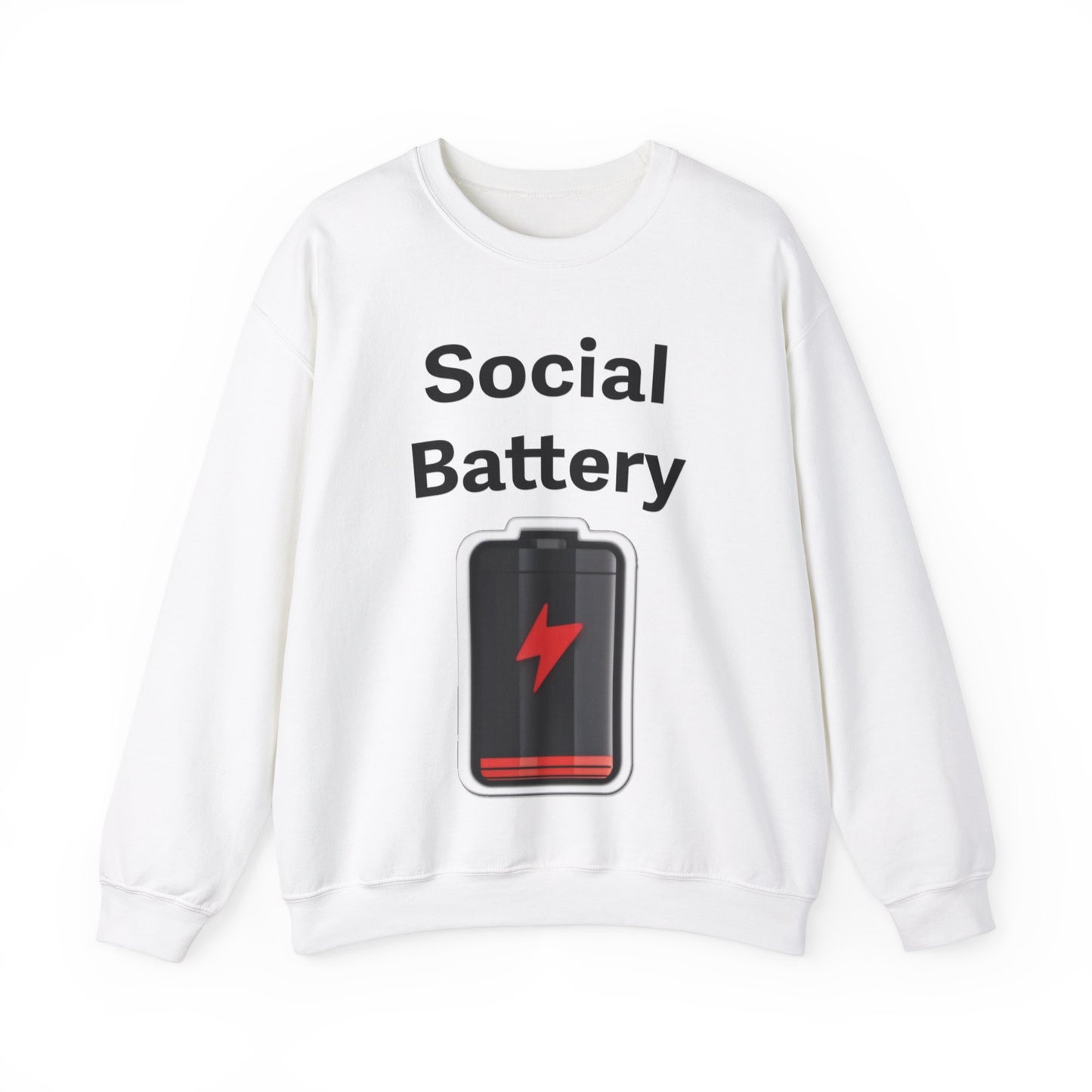 Social Battery Low Unisex Heavy Blend™ Crewneck Sweatshirt