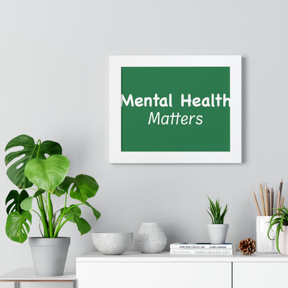 Mental Health Matters Framed Horizontal Poster