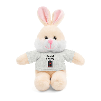 Social Battery Low Stuffed Animals with Tee